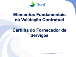 Elementos Fundamentais da Valida&ccedil;&atilde;o Contratual Cartilha