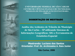 Analise espacial AT S Carlos SP 2006