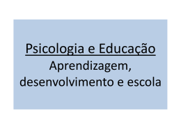 Psicologia e Educação - Universidade Castelo Branco