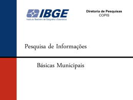 Pesquisa de informações básicas municipais