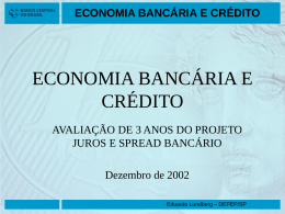 Economia Banc&aacute;ria e Cr&eacute;dito