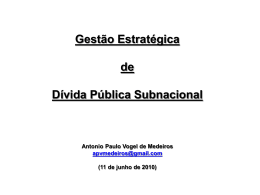 1 - O que &eacute; Gest&atilde;o de D&iacute;vida P&uacute;blica