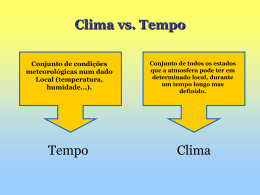 Clima vs Tempo
