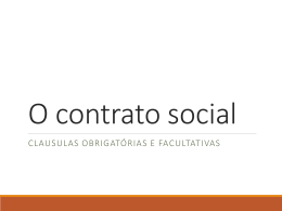 O contrato social - Universidade Castelo Branco