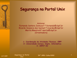 Segurança no Portal Unix