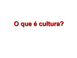 O que é cultura