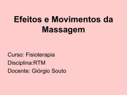 Movimentos e Fluxo de Massagem