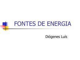 FONTES DE ENERGIA