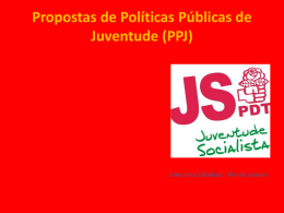 Propostas de Pol&iacute;ticas P&uacute;blicas de Juventude (PPJ)