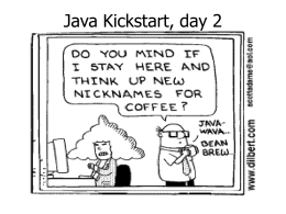 Java Kickstart, day 2