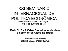 xxi seminário internacional de política econômica