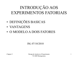 Design of Engineering Experiments Part 4 – Introduction to Factorials