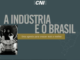 A INDÚSTRIA E O BRASIL - PET