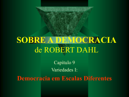 DEMOCRACIA EM ESCALAS DIFERENTES