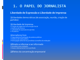 1. O papel do jornalista