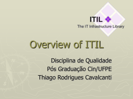Overview_of_ITIL - Centro de Informática da UFPE