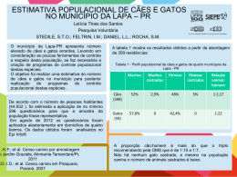 ESTIMATIVA POPULACIONAL DE CÃES E GATOS NO
