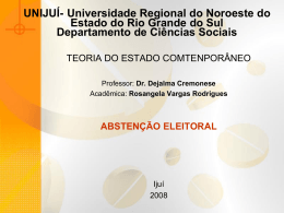 ABSTEN&Ccedil;&Atilde;O - Capital Social Sul