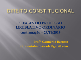 1. fases do processo legislativo ordinário