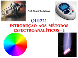 Absor&ccedil;&atilde;o Molecular no UV/Vis - Departamento de Qu&iacute;mica da UFMG