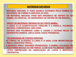 MATERIAIS NATURAIS