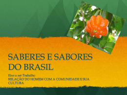 SABERES E SABORES DO BRASIL