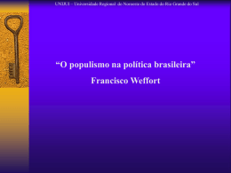 Populismo na política brasileira – Weffort