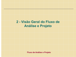 Vis&atilde;o Geral do Fluxo de An&aacute;lise e Projeto