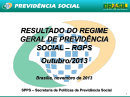Resultado RGPS - Ministério da Previdência Social