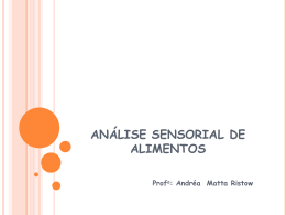 análise sensorial de alimentos - Universidade Castelo Branco