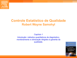 CAP. 1 - Estatística Industrial - Controle Estatístico de Qualidade