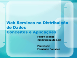 Web Services em SID - Centro de Informática da UFPE