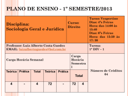 A Sociologia Jur&iacute;dica.