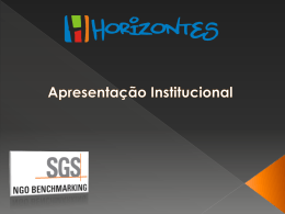 Certificação SGS - Associação Horizontes