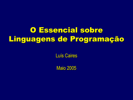 Apresenta&ccedil;&atilde;o "Linguagens de Programa&ccedil;&atilde;o"
