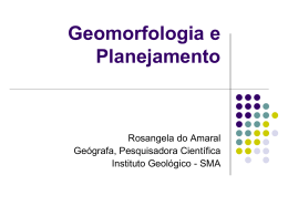 Geomorfologia e Planejamento