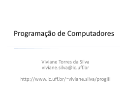 Introdução a subprogramação - Instituto de Computação