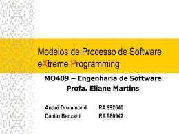 Engenharia de Software Profa. Eliane Martins