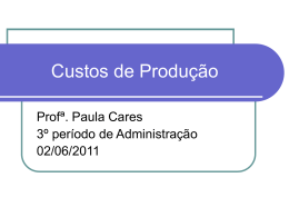 Custos de Produção - Administração 1/2010