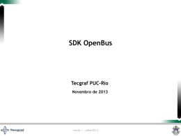 SDK C# OpenBus - Tecgraf JIRA / Confluence - PUC-Rio