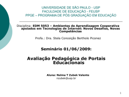 Avaliação de portais educacionais