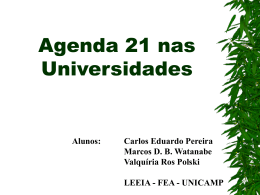 Agenda 21 nas Universidades