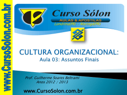Agenda 21 Brasileira - Curso Sólon Concursos