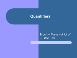 Quantifiers - Educacional