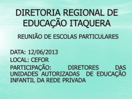 Apresentação - Secretaria Municipal de Educação