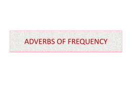 ADVERBS OF FREQUENCY