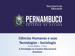 A Sociologia no Cenário Educacional Brasileiro