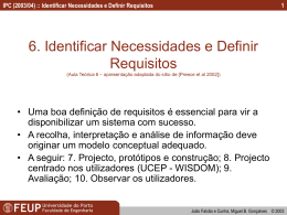 IPC (2003/04) :: Identificar Necessidades e Definir Requisitos