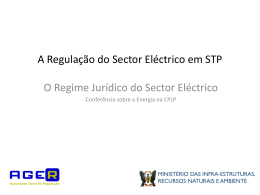 O regime jurídico do sector eléctrico