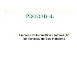 PRODABEL - Prefeitura Municipal de Belo Horizonte